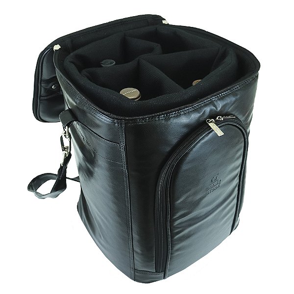 Bolsa para Vinho Térmica - Wine Deluxe Preto para 4 Garrafas