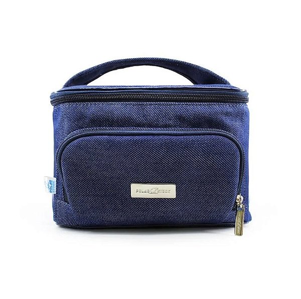 Bolsa Para Medicamentos Térmica Mini Pharma Jeans Pocket 5 Litros + 2 Gelos Ice Foam