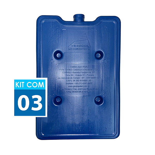 Gelo Gel Artificial Tech Gel 550ml | Kit com 3 unidades