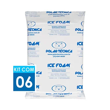 Gelo Artificial Espuma Ice Foam 1050g l Kit com 06 unidades