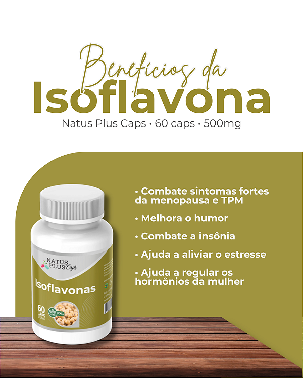 Isoflavona | Natus Plus 60 Caps - 500mg