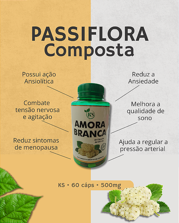 Amora Branca | 60 Capsulas - 500mg