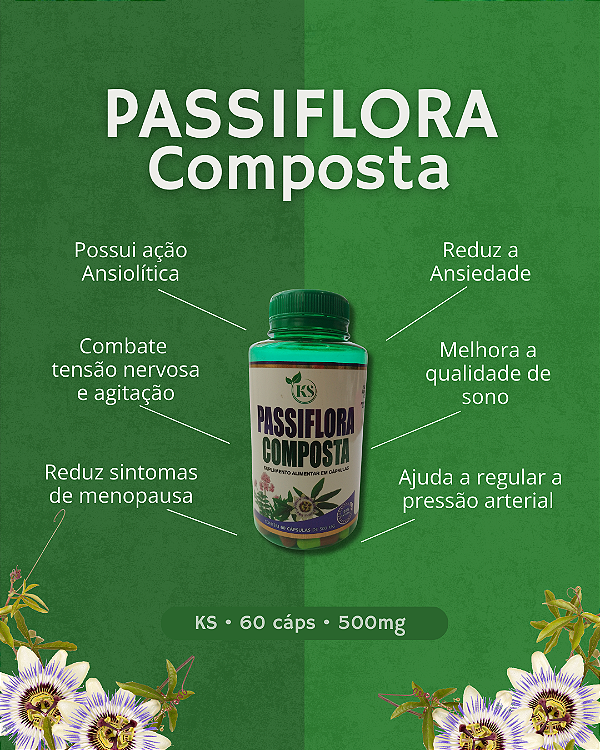 Passiflora Composta | 60 Capsulas - 500mg