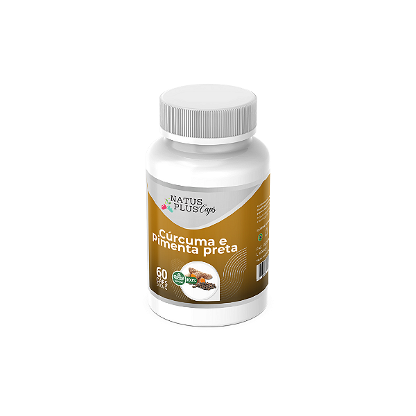 Cúcuma e Pimenta Preta Natus Plus |  60 Capsulas - 500mg