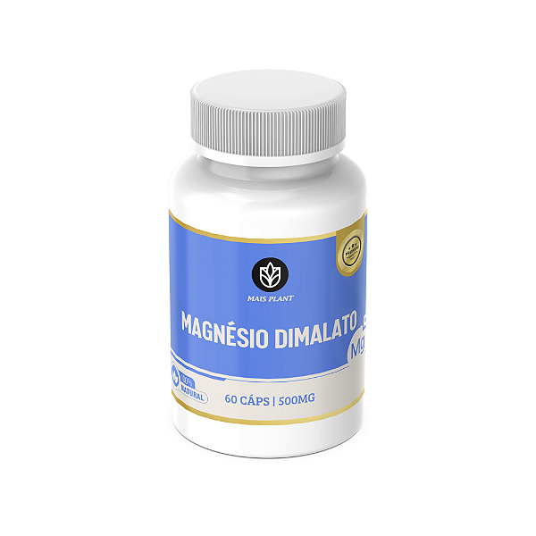 Magnésio Dimalato Mais Plant | 60 Cápsulas - 500mg