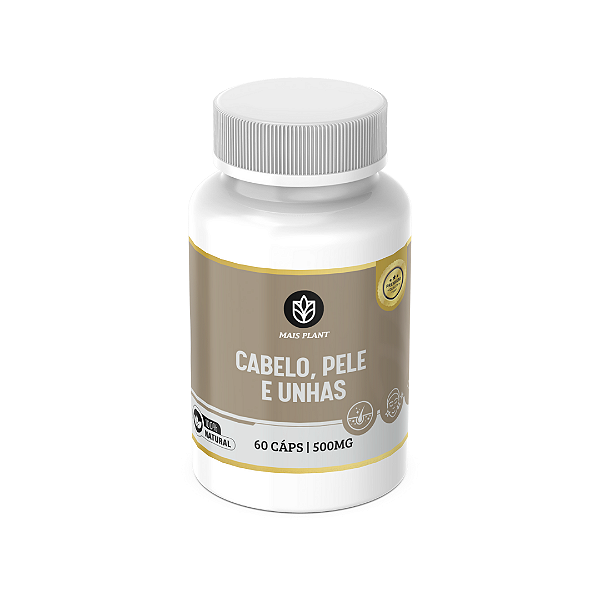 Cabelo, Pele e Unhas Mais Plant | 60 Cápsulas - 500mg