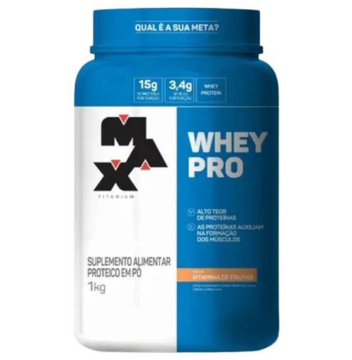 Whey Pro Max Titanium 1kg Vitamina de Frutas