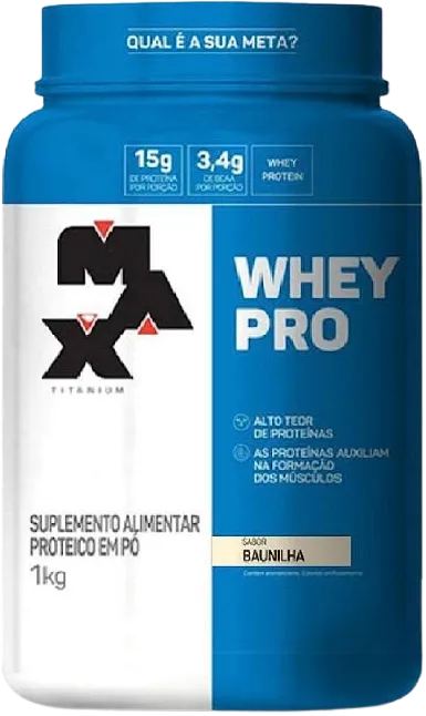 Whey Pro Max Titanium 1 kg Baunilha