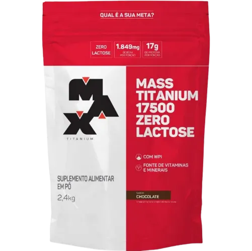 Mass Titanium 17500 Zero Lactose Refil 2,4kg Chocolate