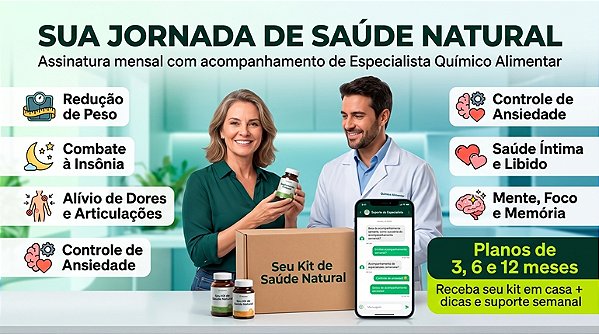 Tratamento da Saúde com acompanhamento 6 meses com profissional e Entrega de Produtos em casa