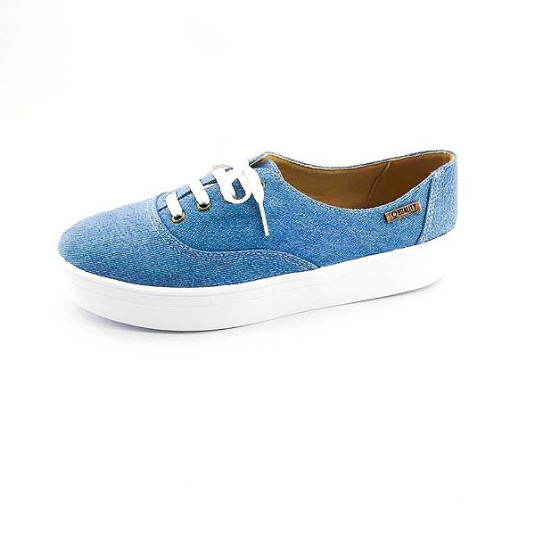 tenis jeans flatform feminino
