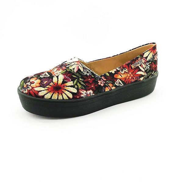 tenis flatform floral