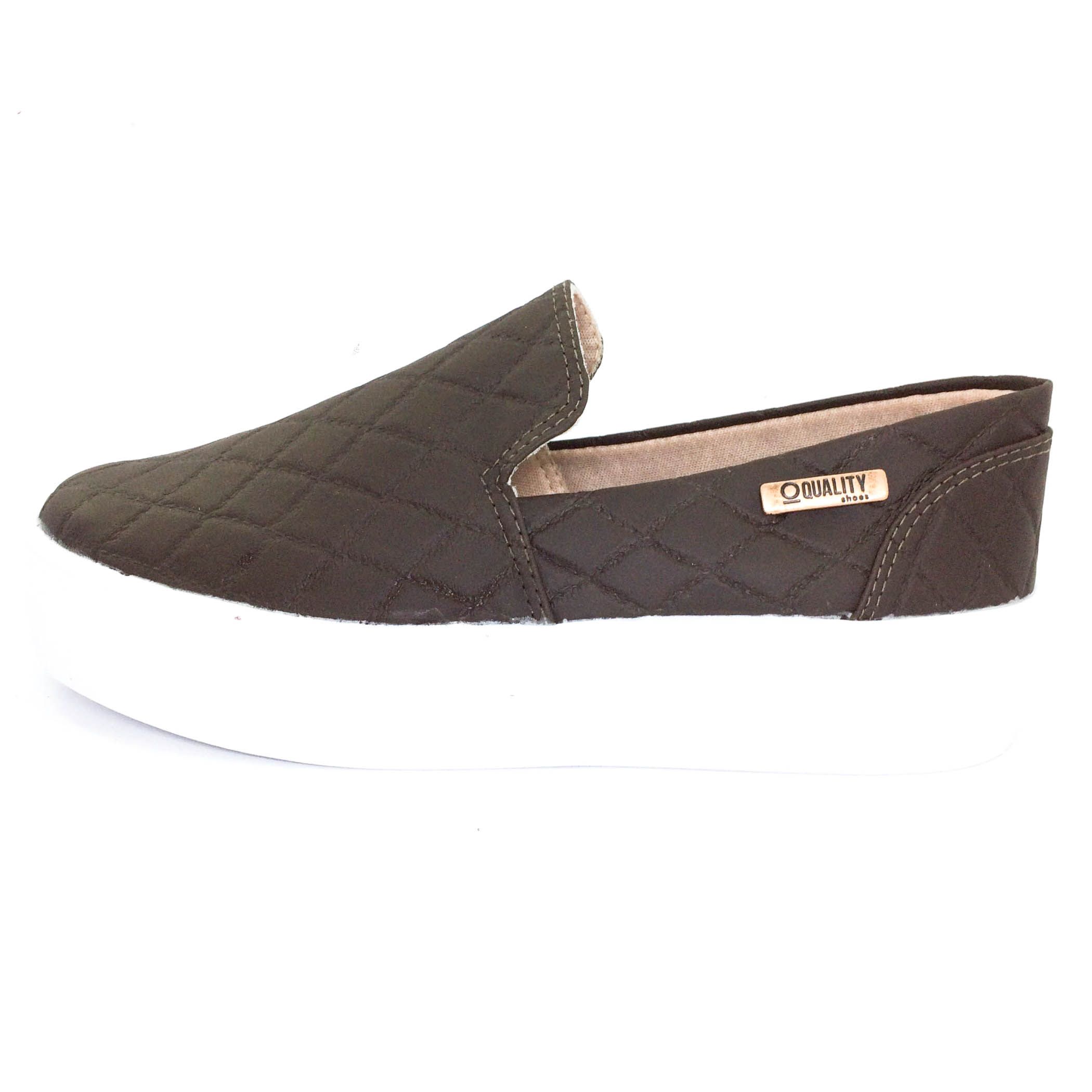 tenis flatform marrom