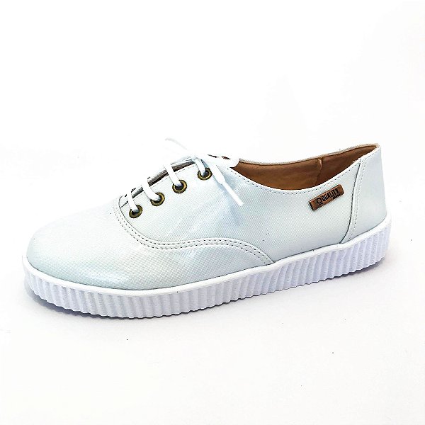 tenis branco feminino verniz