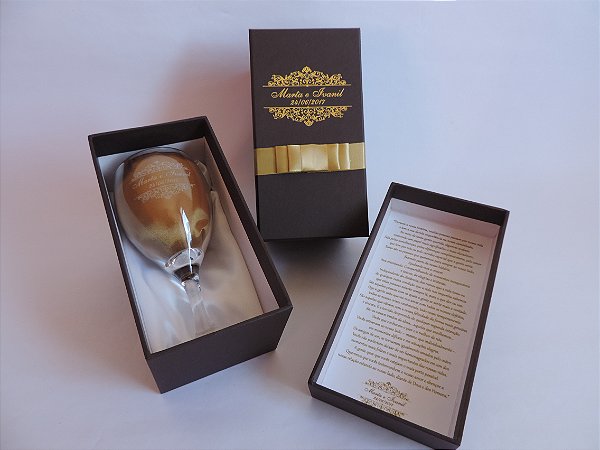 Taça de Vinho - Kit Individual  + Mensagem Interna