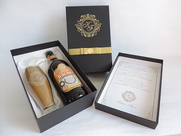 Copo de Cerveja - Kit Individual + Mensagem Interna + Espaço Artesanal 600ml