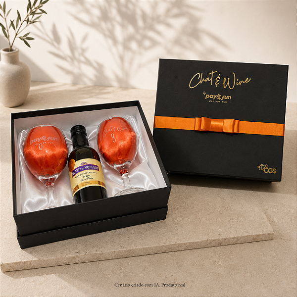 Kit Duplo com 2 Taças de Vinho de Vidro e Espaço para Mini Vinho