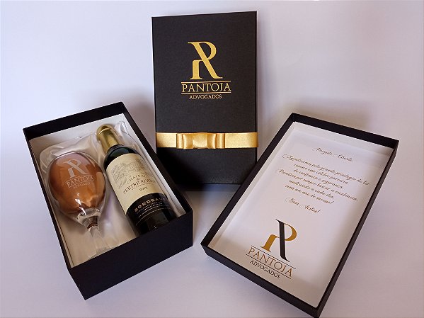 Taça de Vinho - Kit Individual + Mensagem Interna + Espaço 375ml