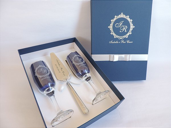 Kit com espátula Personalizada - Taças de Vidro Modelos 5