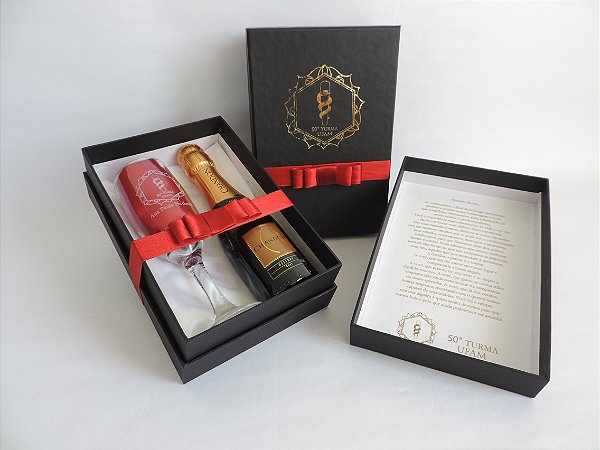 Taça de Champanhe - Kit Individual + Mensagem Interna + Espaço 187ml