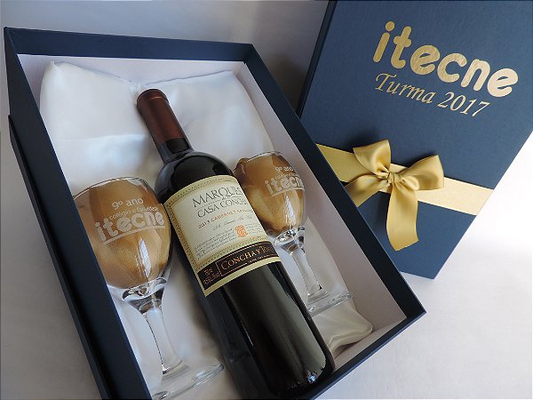 Taça de Vinho - Kit Duplo + Espaço 750ml - FORMATURA