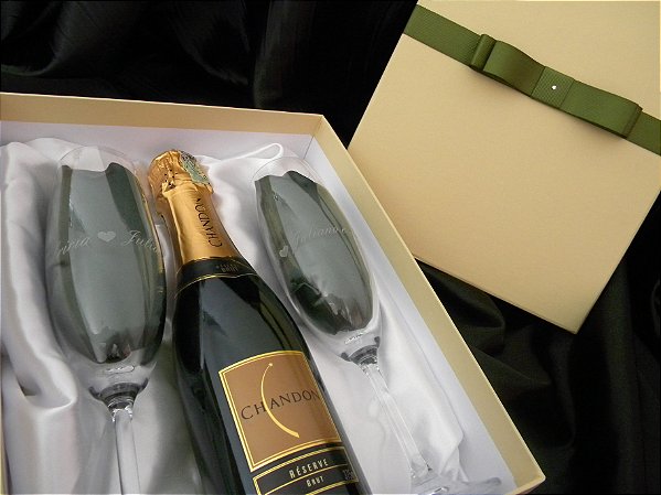 Kit Taças de Cristal com espaço para Mini Champanhe 200ML