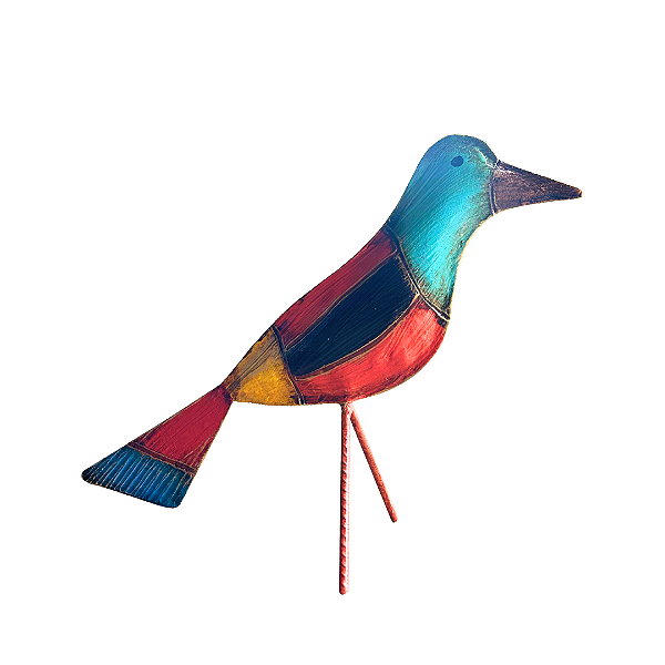 Escultura de Ferro Pássaro Color