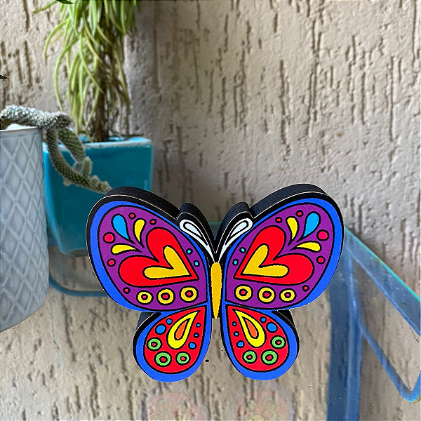 Escultura Borboleta Azul