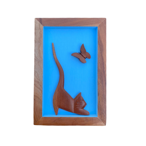 Quadro Gatinho Azul (30x20cm)