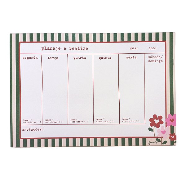 Planner Semanal -Planeje e Realize