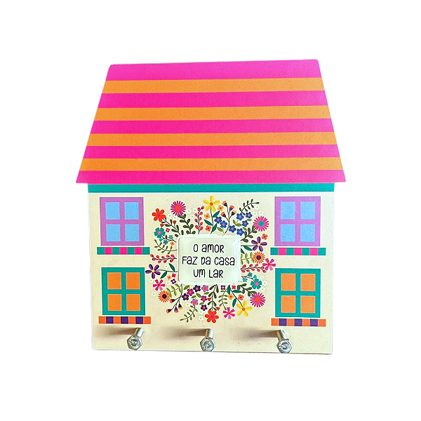 Porta-Chaves Casinha Listrada
