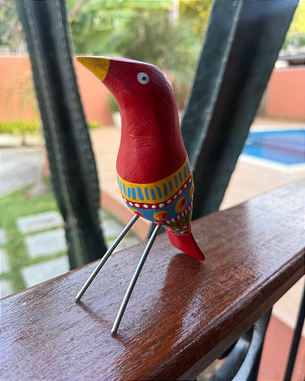Passarinho Vermelho (12cm)