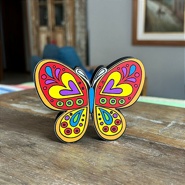Escultura Borboleta Laranja