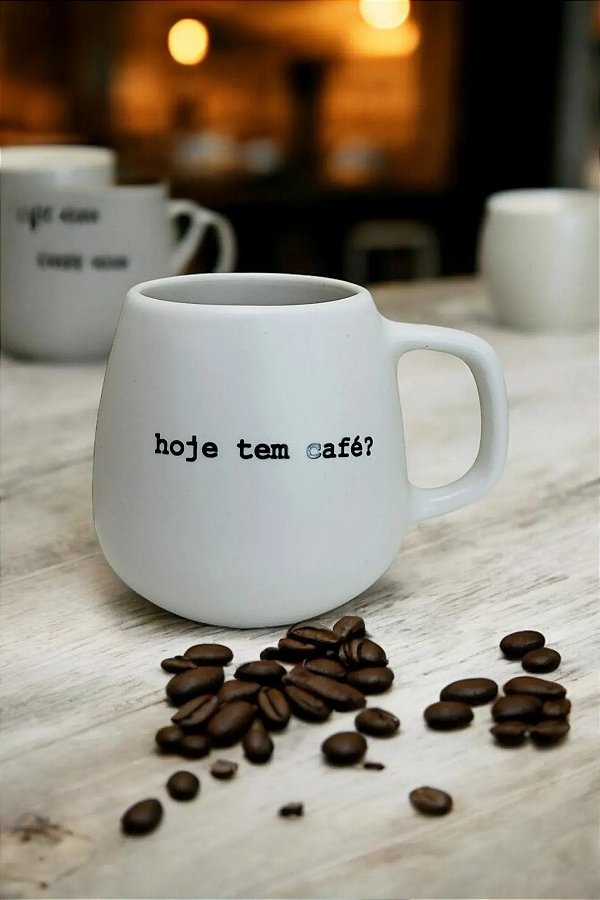 Caneca Mini 150ml - Hoje tem café (Branca)