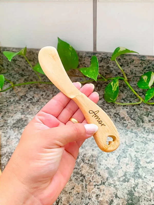Espátula Amor - Bambu