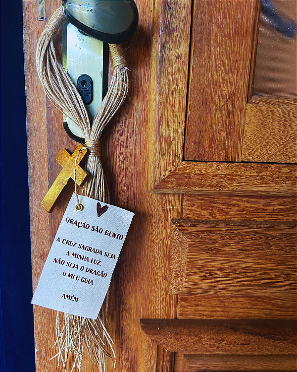 Pingente Cruz - Oração São Bento