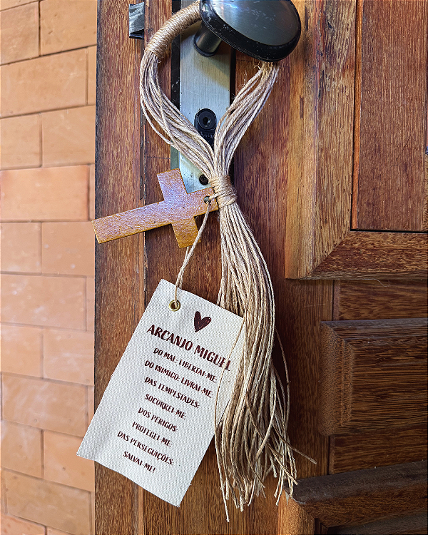 Pingente Cruz - Arcanjo Miguel