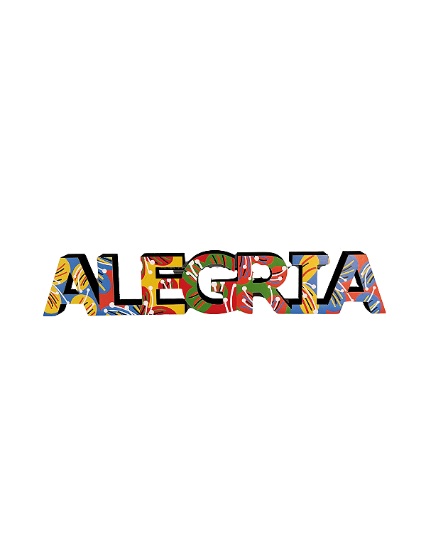 Palavra Estampada ALEGRIA