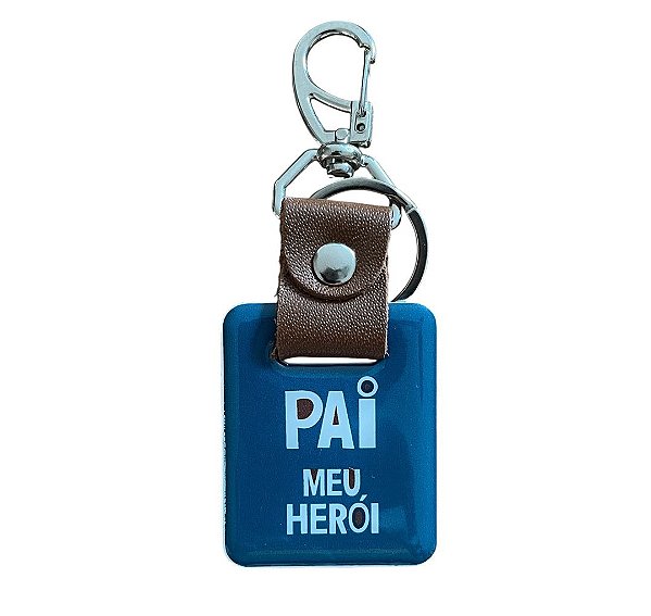 Chaveiro Couro- Pai Herói