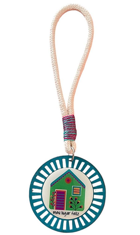 Pingente Vazado - Casinha Verde(16cm)