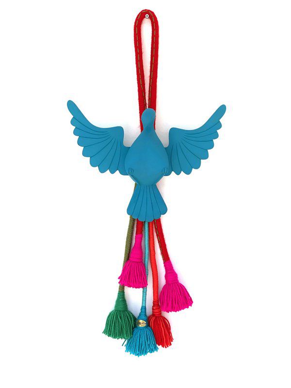 Pendente Pássaro com Tassel Turquesa