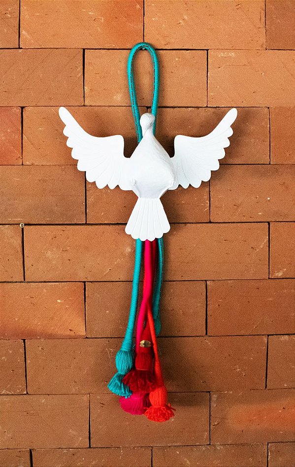 Pendente Pássaro com Tassel Branco