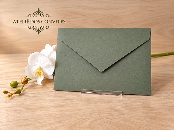 Envelope Tradicional Verde Oliva