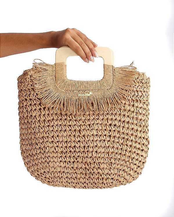 Bag Mid Alça De Madeira Dupla