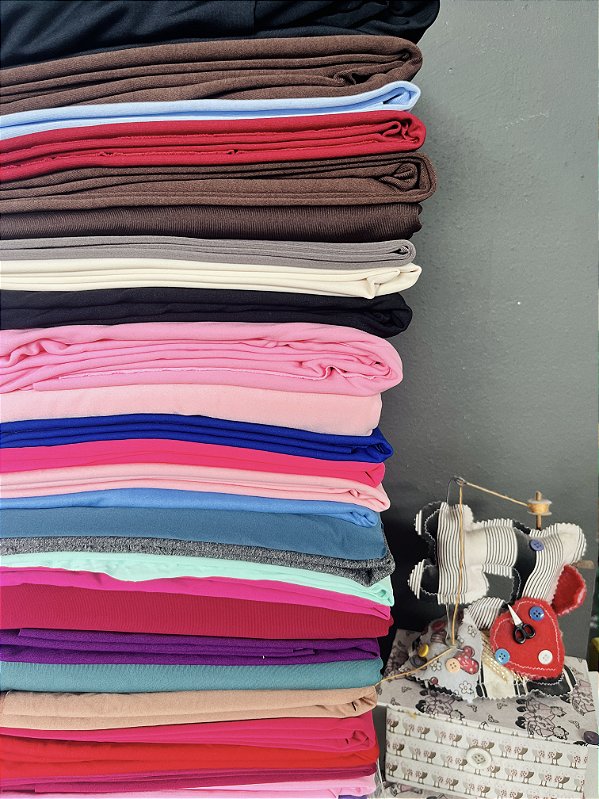 Suplex Poliéster Liso Retalhos - Pcte c/ 5 kg