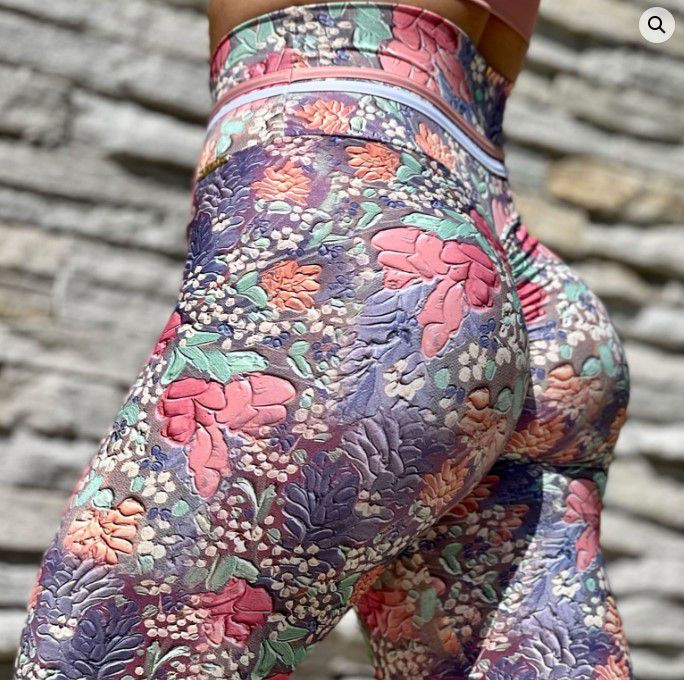 Calça legging levanta bumbum com estampa garden exclusiva