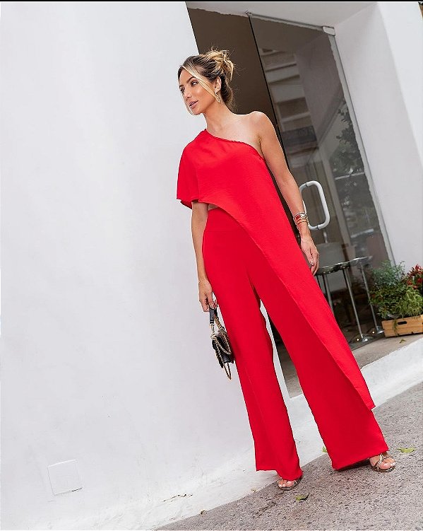 Conjunto Calça e túnica Assimétrica - Vermelho, preto e Off white - Madame  Ninna - loja online de confeccções femininas