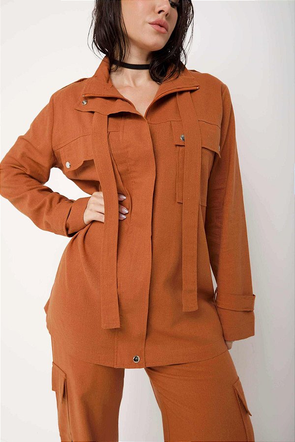 Parka cargo Max caramelo