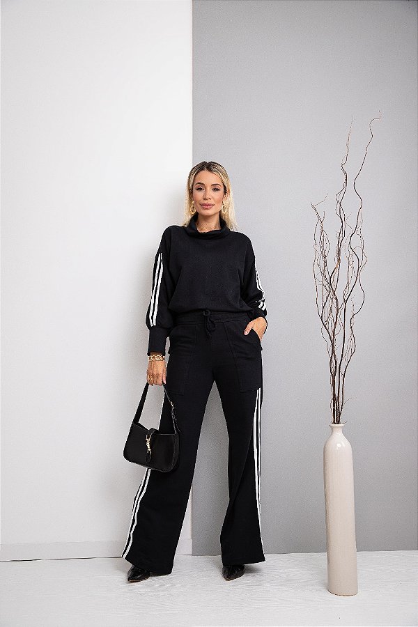 Conjunto Moletom Virginia - Preto