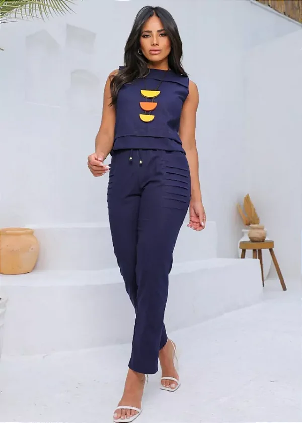 Conjunto Larissa - Azul Marinho